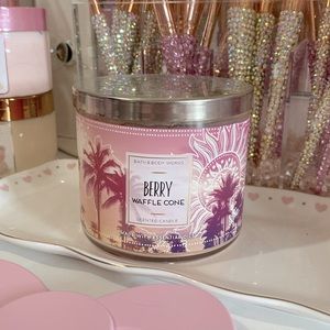 Berry Waffle Cone 3 wick candle
